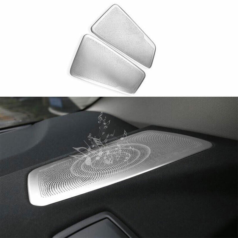 for BMW 5 Series G30 2018-2023 Silver Steel Inner Rear Side LR Horns Cover Trim