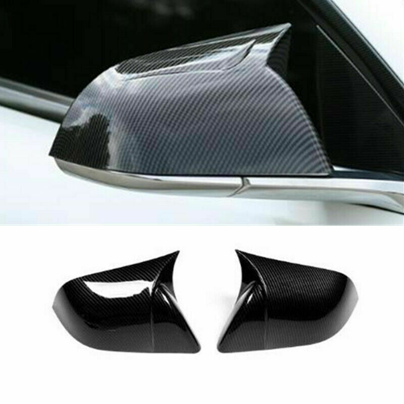 for Tesla Model 3 2017-23 Carbon Fiber Ox Horn Rear View Side Mirror Cover trim