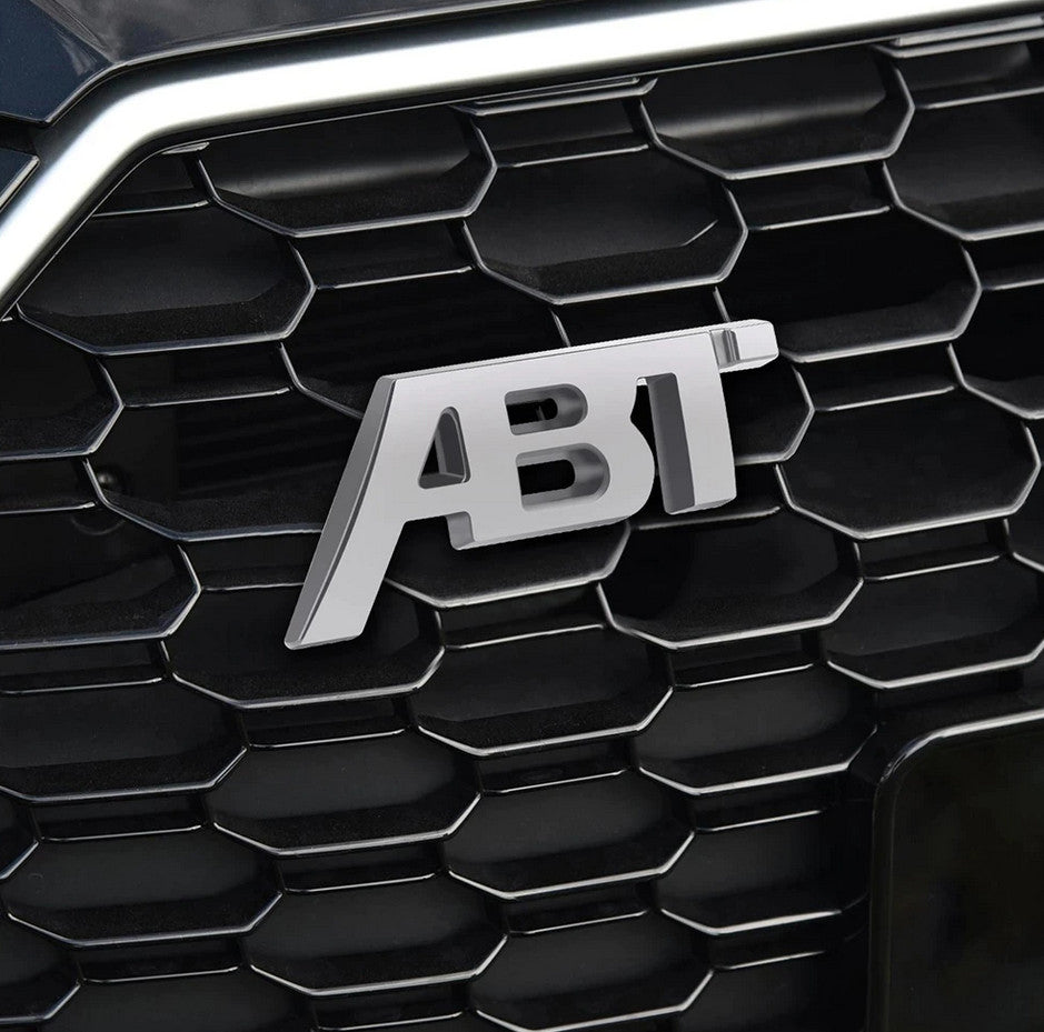 ABT Logo Badge Barbecue Hood Front Badge Silver QS7 TT RS3 SQ2 RS6 RS7 SQ7