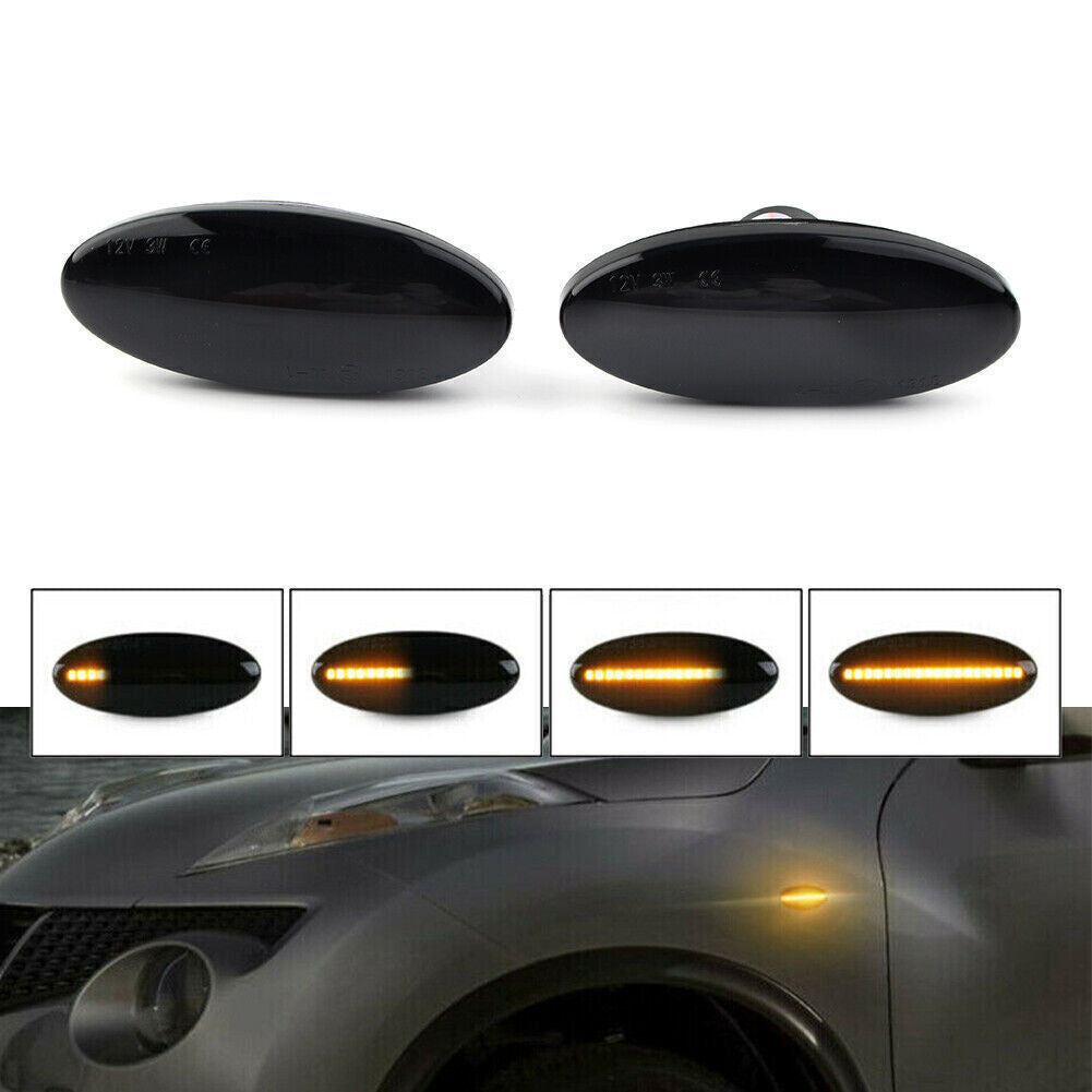 LED Side Marker Turn Signal Light Lamp for Nissan qashqai juke x-trail Amber US