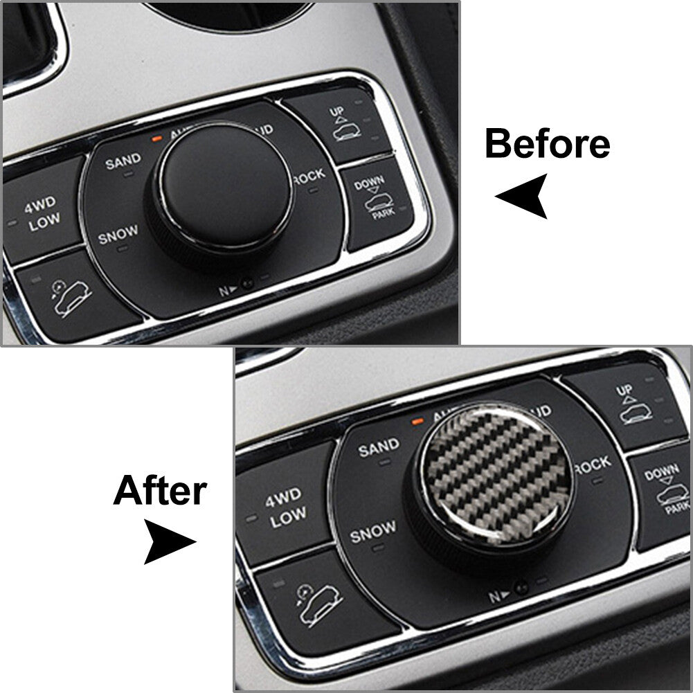 Central Console Knob Button Cover Trim for Jeep Grand Cherokee 2011-22