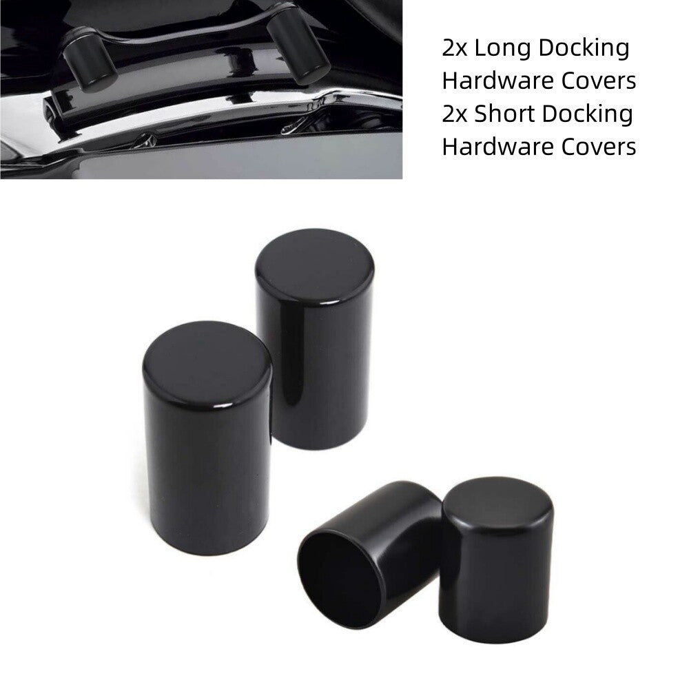 Black Docking Hardware Point Magnet Cover Caps for Harley Davidson Touring 09-23
