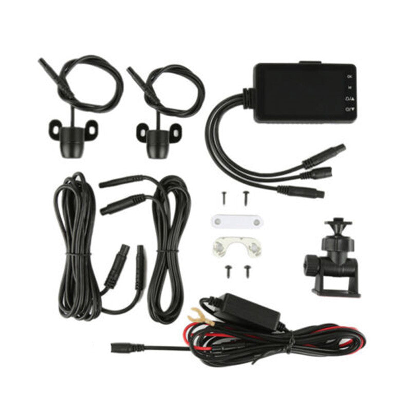 Motorcycle 3 LCD Waterproof Dual Action Camera Video Recorder Logger Waterproof