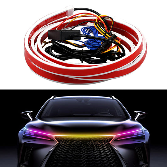 Flexible Dynamic Car LED Hood Lights LED Daytime Running Light Strip Waterproof
