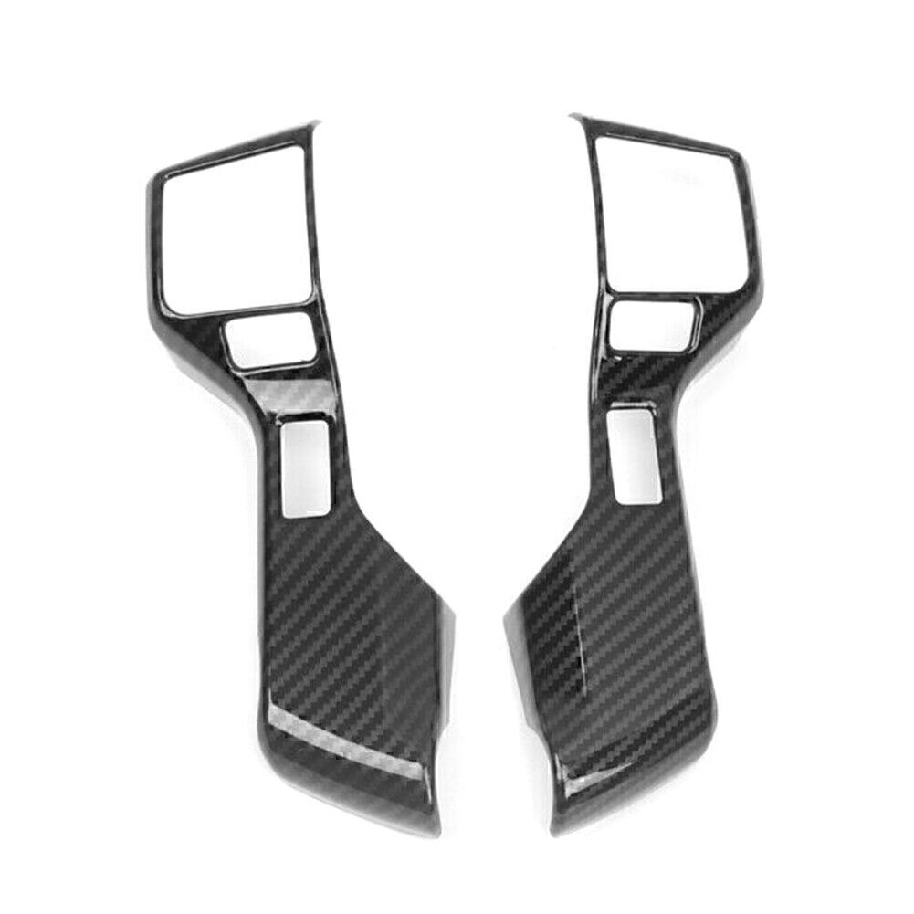 for Toyota Tacoma 2016-19 2 Carbon Fiber Black Steering Wheel Button Cover Trim