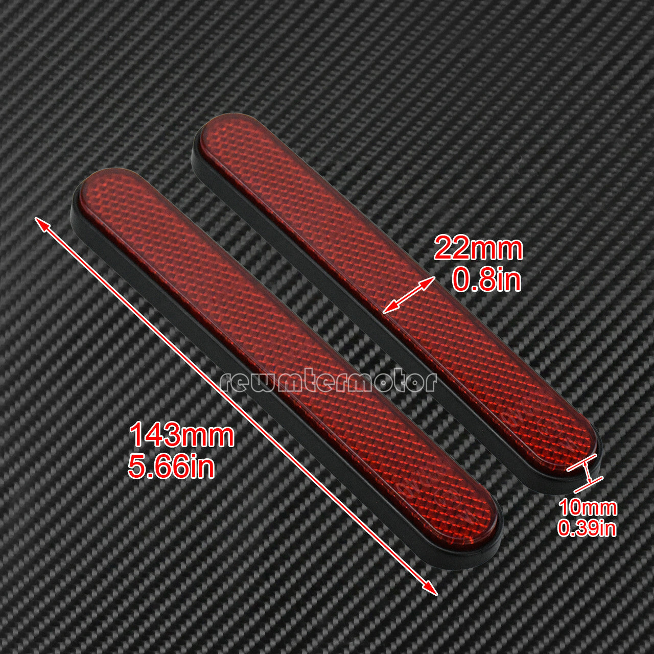 Front Rear Red Reflector Sticker Saddlebag Latch Lower Fork Fit for Harley Sportster