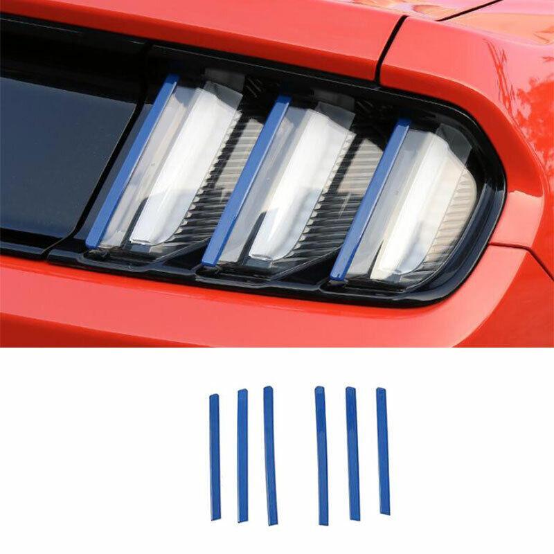 for Ford for Mustang 2015-2022 Paint Blue Exterior Tail Light Lamp Strip Trim 6PCS