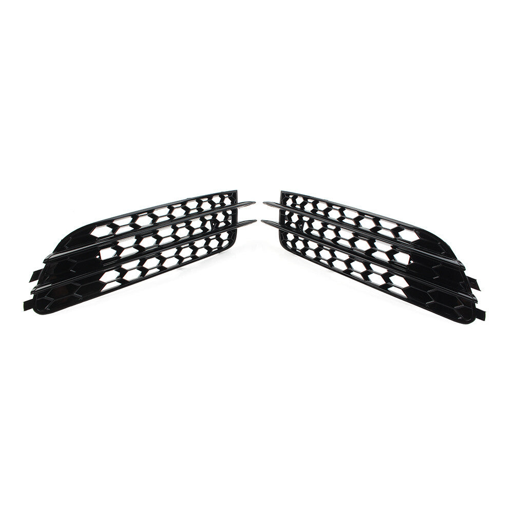 for Audi A6 C7 Sedan 2012-2015 2x Front Bumper Honeycomb Fog Light Grille Cover