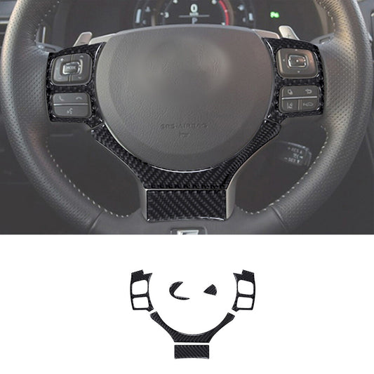 6Pcs Carbon Fiber Steering Wheel Cover Trim for Lexus RC300 350 200T 2015-2020