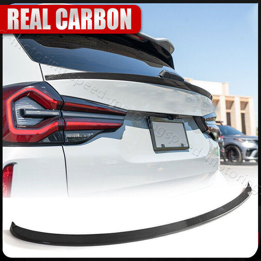 for BMW X3 G01 F97 X3M IX3 2019-2022 Real Carbon Fiber Rear Middle Spoiler Wing