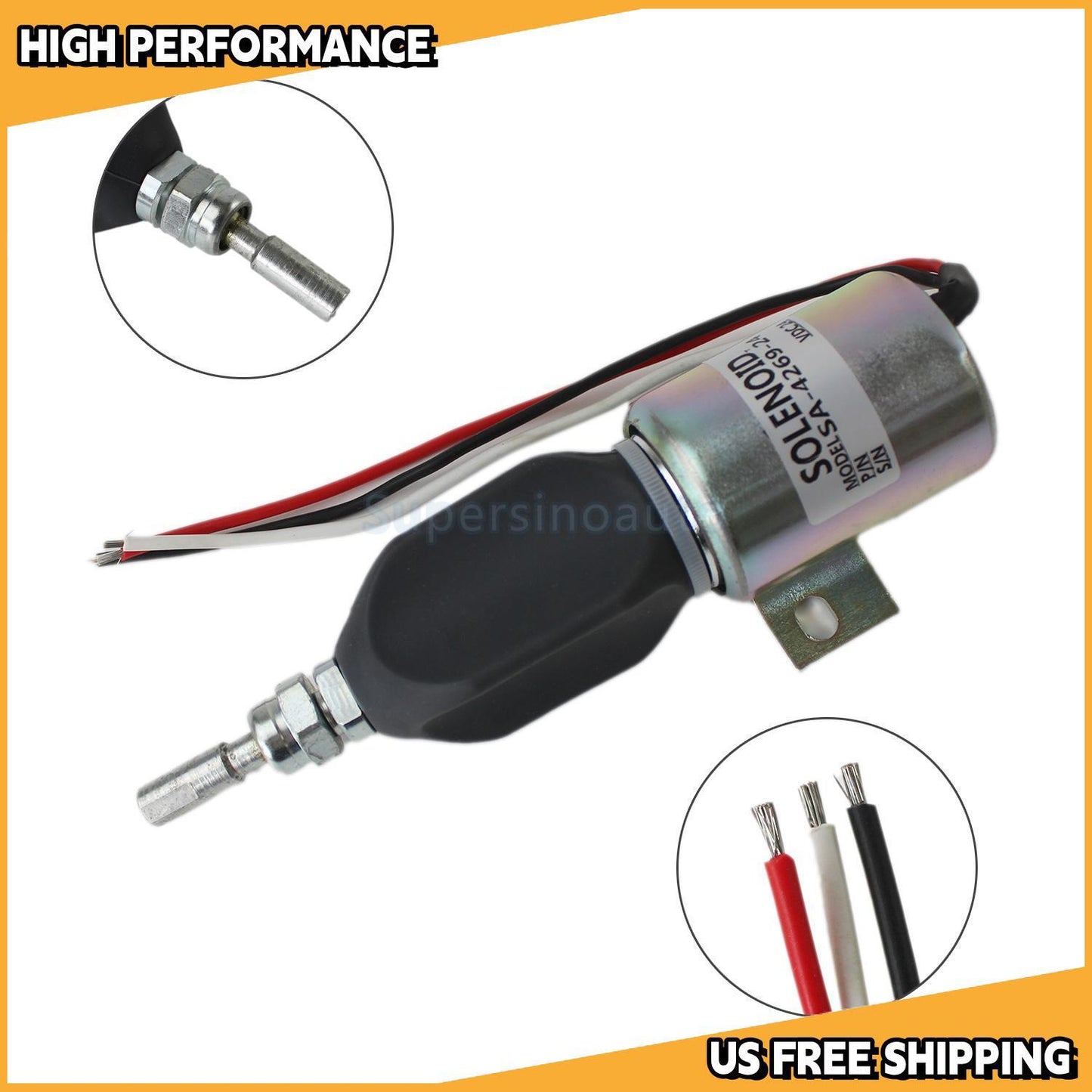 24V Fuel CutOff Solenoid SA-4269-24 600-815-7550 For Komatsu PC75US-3 4D95 4D102