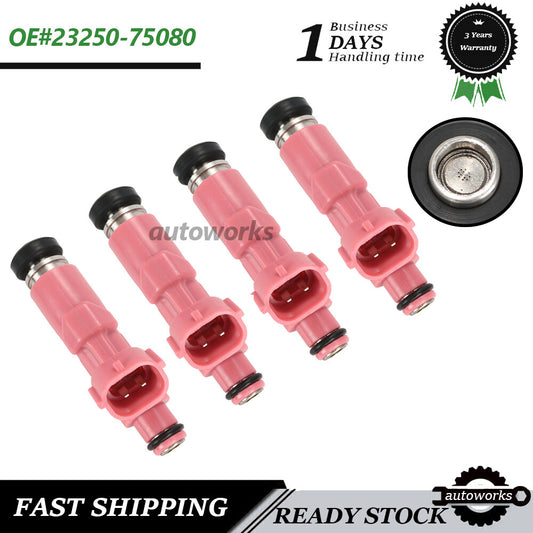 4PCS 23250-75080 23209-79135 Fuel Injectors for Toyota Tacoma 2.4L 4Runner 2.7L