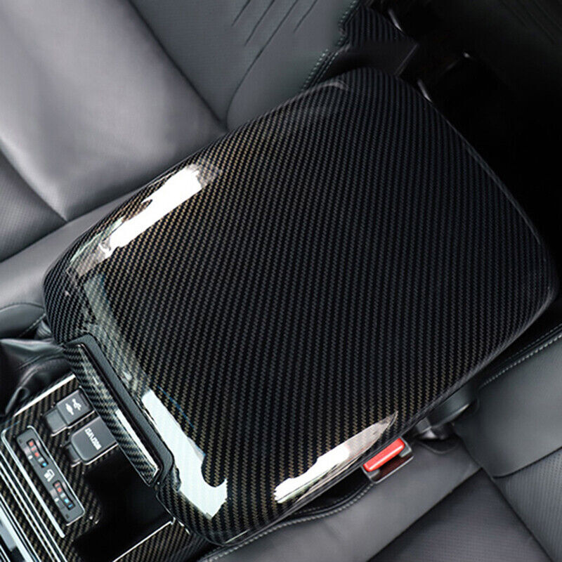 for Toyota Prado FJ150 2010-21 Carbon ABS Central lArmrest Box Panel Cover Trim