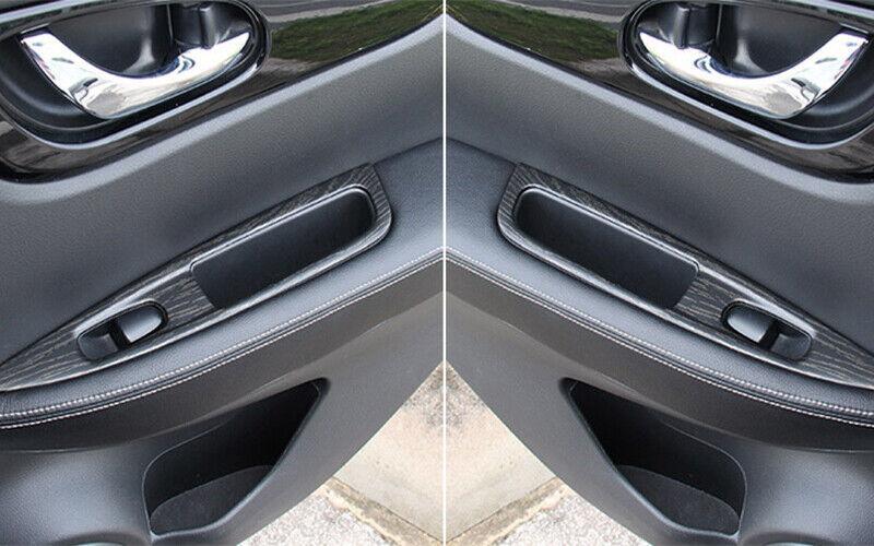for Nissan Rogue Sport 2017-2021 Black Wood Grain Window Lift Panel Switch Cover
