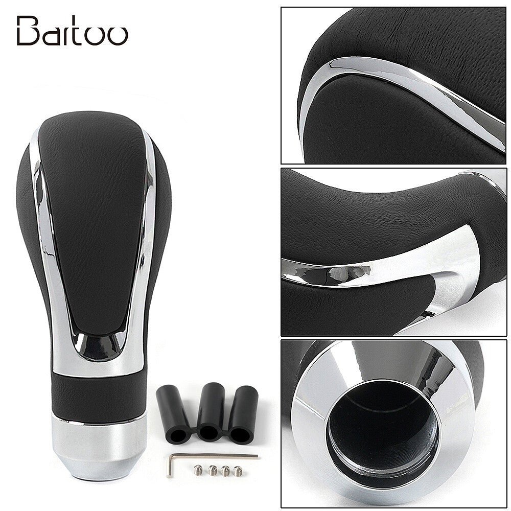 Universal Car Gear Shift Knob Manual Shifter Lever Handle Stick Black Leather