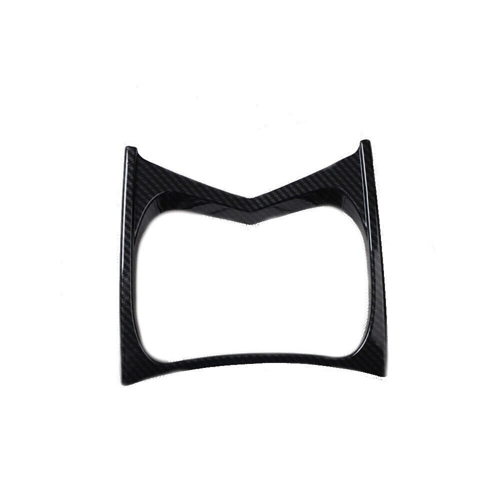 Middle Console Drinking Glass Trim for Cadillac SRX 2010-2015 Black Carbon Fiber