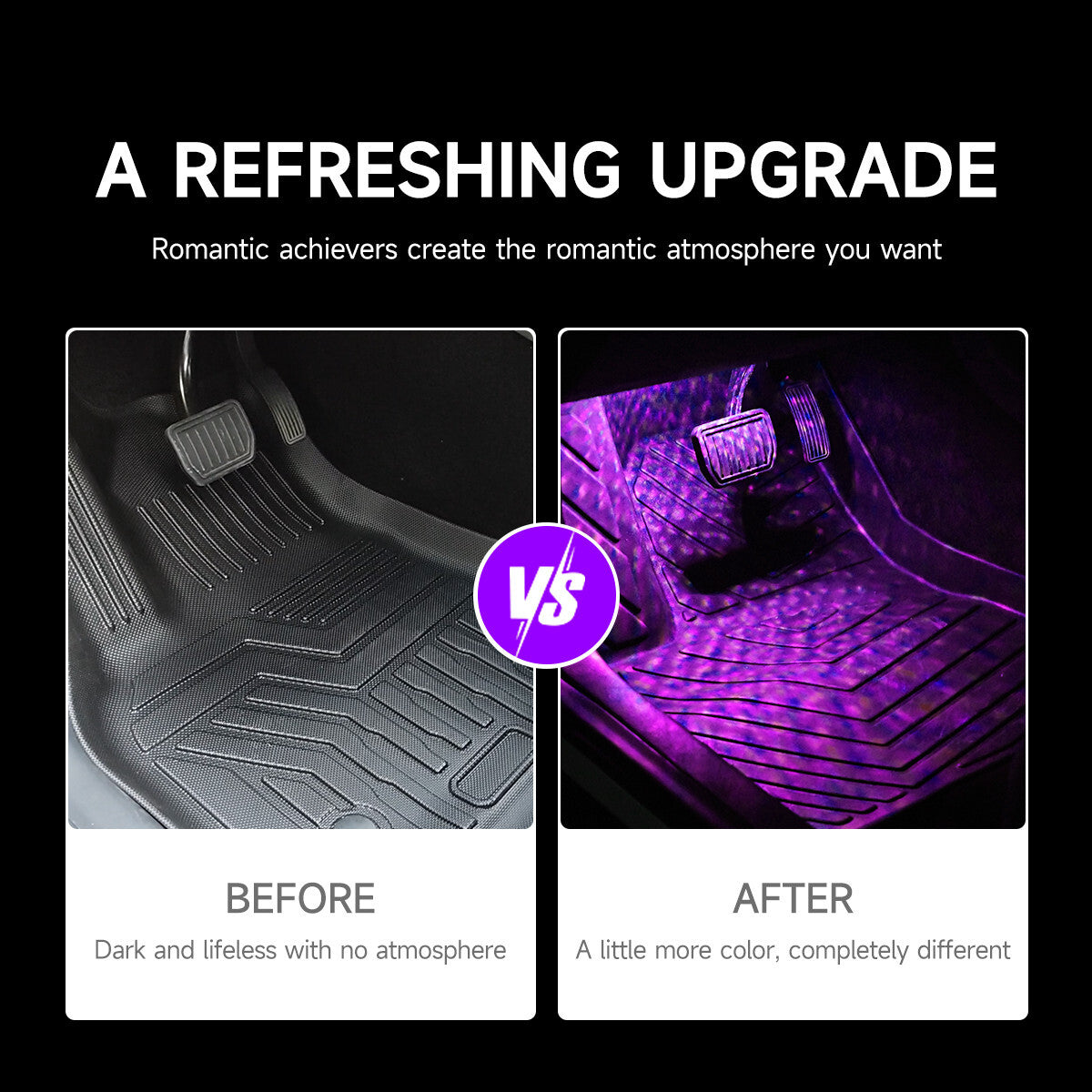 RGB LED Car Interior Atmosphere Starry Sky Foot Lamp Ambient Decorative Light