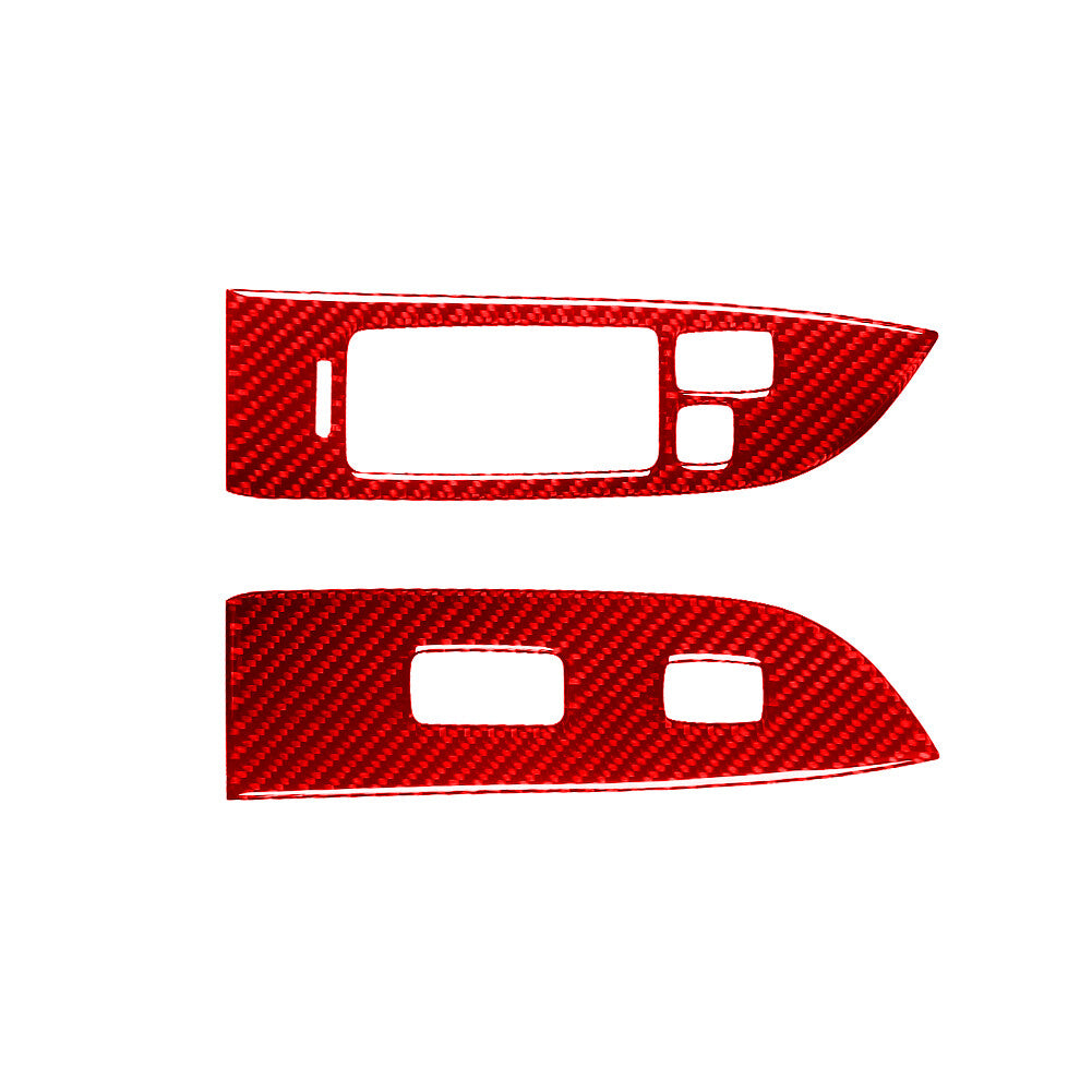 Red Carbon Fiber Front Window Lift Control Trim for LEXUS RX330 RX350 2004-2009