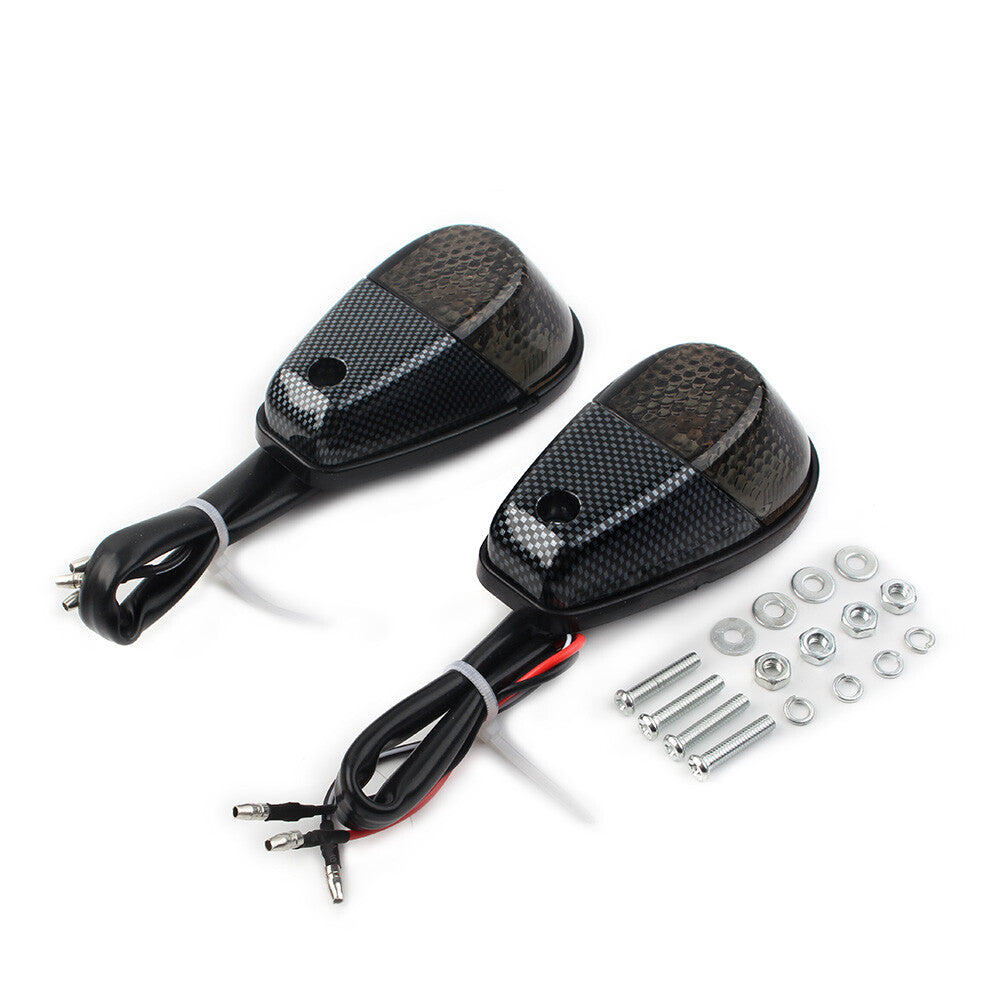 2x Amber Motorcycle Flush Mount Turn Signals Indicators Blinker Lights Universal