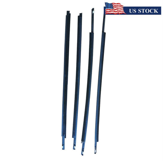 4x Front Rear Window Weatherstrip Seal Outer Moulding Trims For Prius 2004-2009