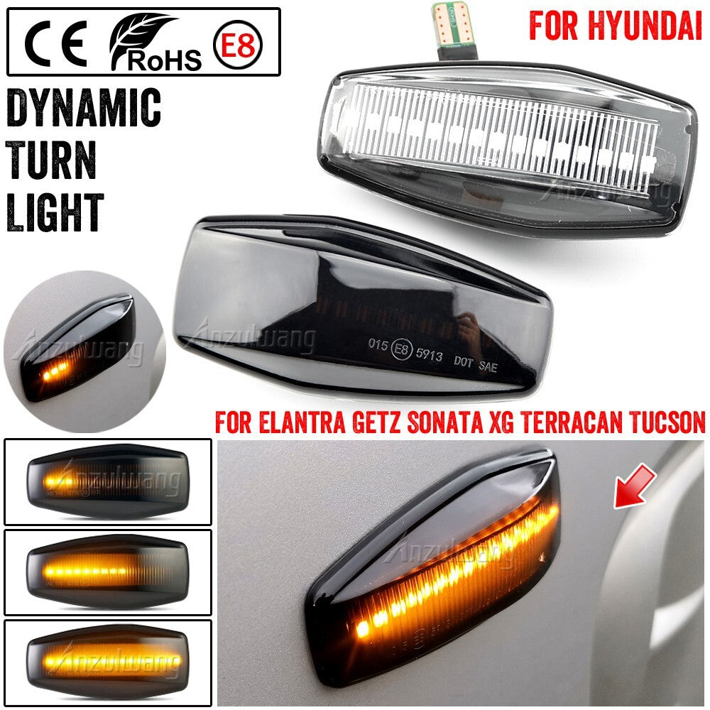 Dynamic Side Turn signal Light for Hyundai for Elantra Getz Sonata for Tucson Terracan
