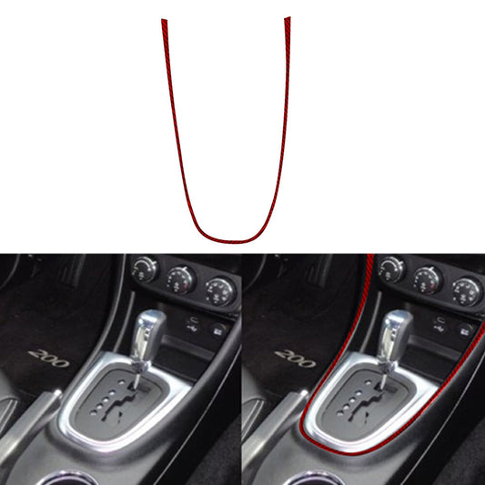 Red Carbon Fiber Transmission Console Surround Cover for Chrysler 200 2011-2014