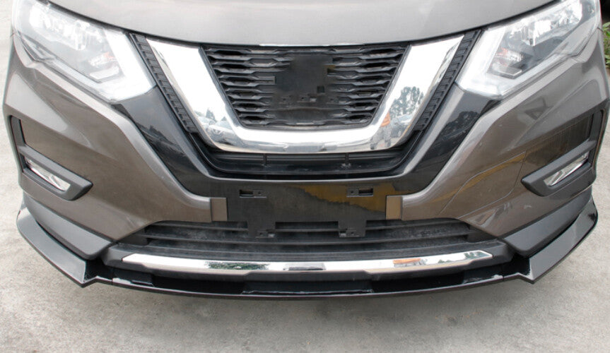 for Nissan X-TRAIL Rogue 2017-20 Bright Black Front Bumper Lip Spoiler Splitter