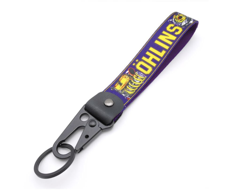 Car keychain/key ring with lanyard car accessories for Mazda Ohlins