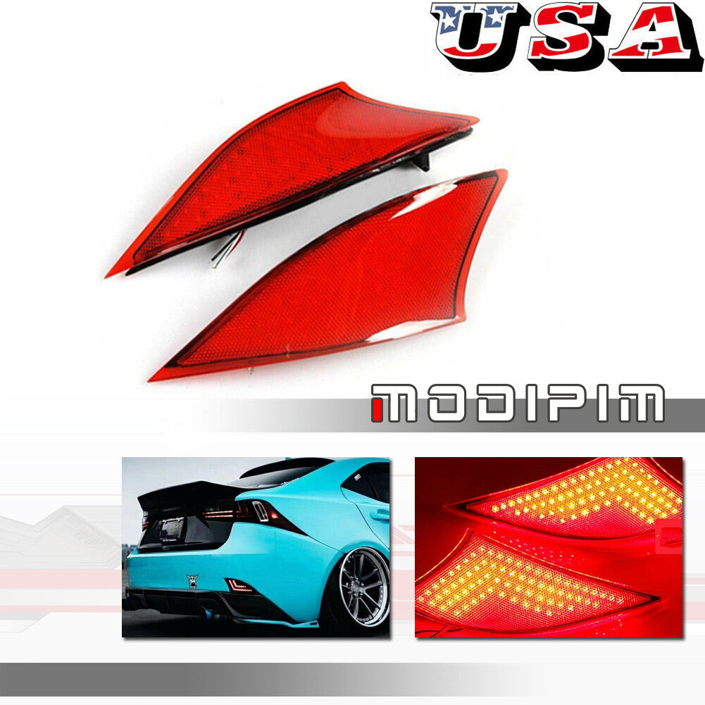 Rear bumper reflector red lens Assy light for Lexus ISF IS250 IS300 IS350 14+