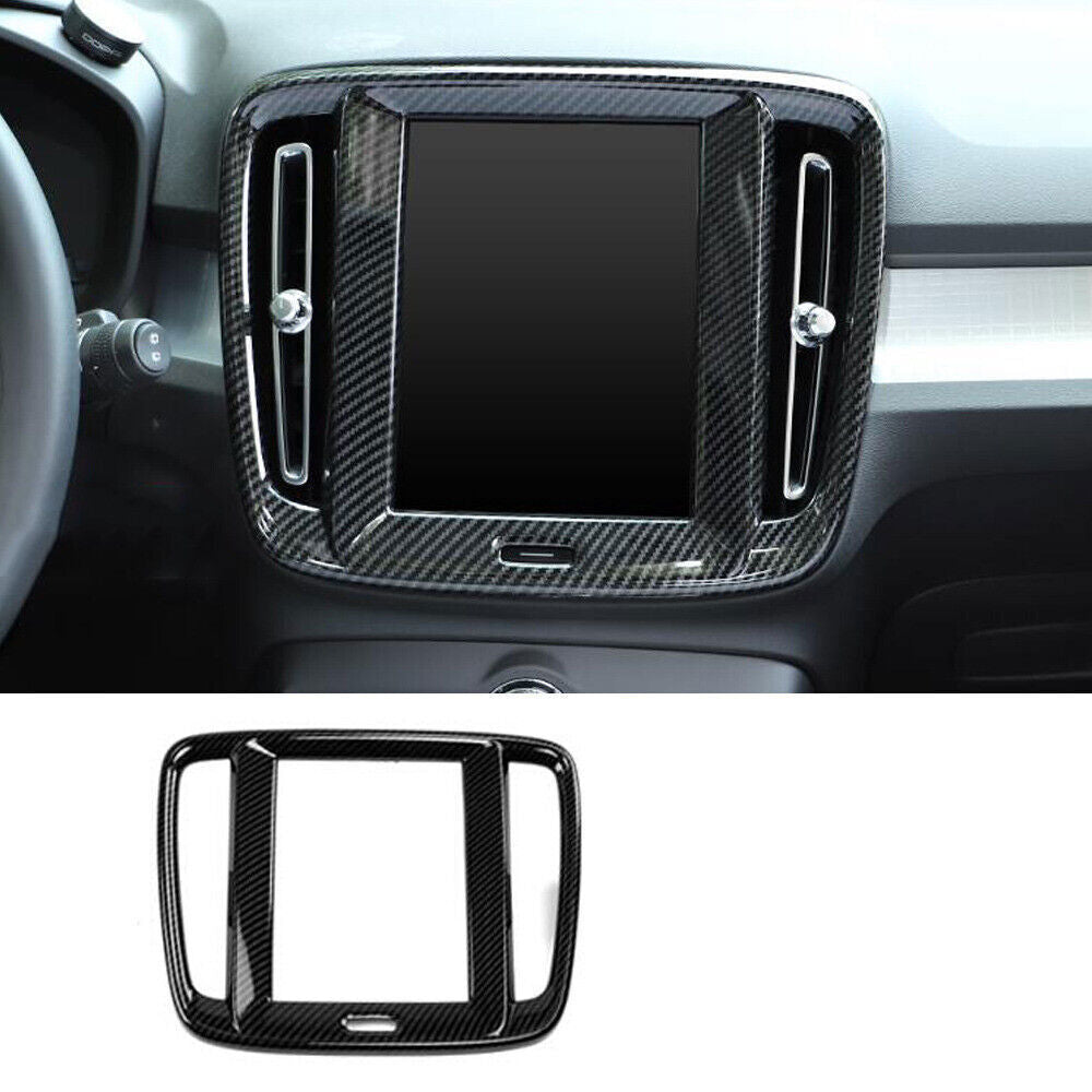 for Volvo XC40 19-22 Carbon Fiber Console Dashboard Air Outlet Vent Trim kit 6x