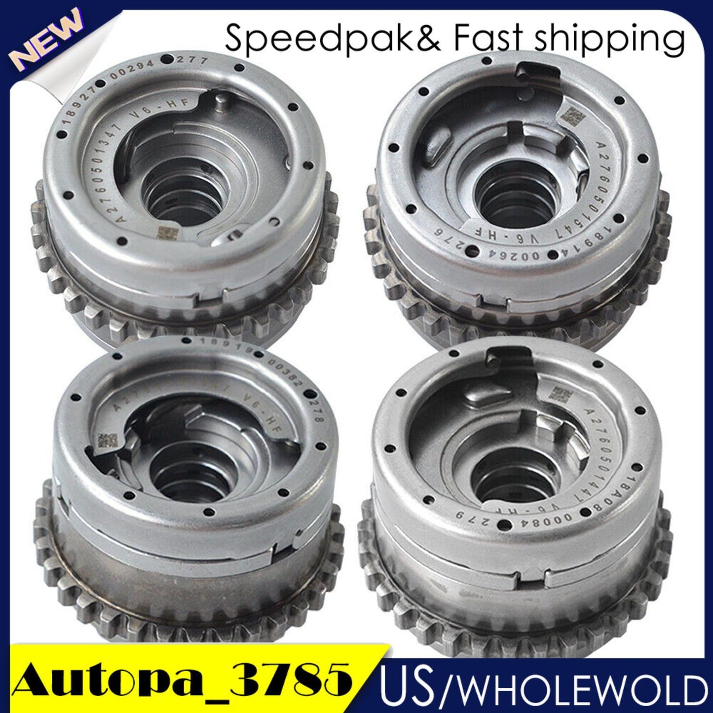 Intake+Exhaust Camshaft Adjusters Set Fits for Mercedes-Benz C350 E350 V6 2012