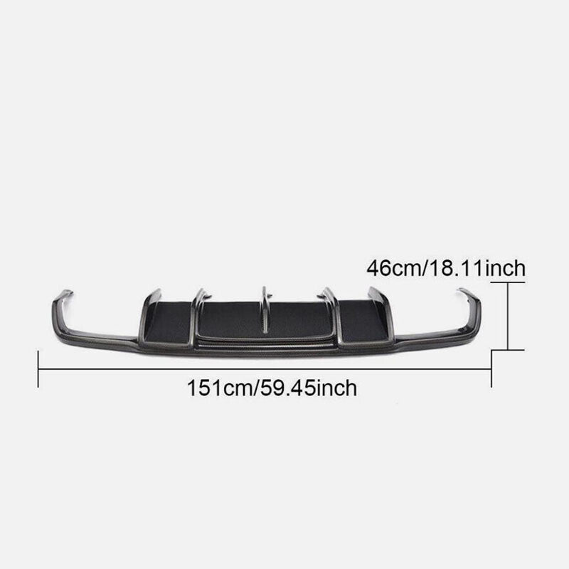 Rear Bumper Diffuser Spoiler for Benz W218 CLS550 CLS63 AMG 2012-18 Carbon Fiber