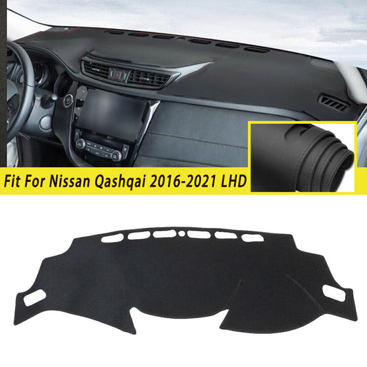 PU leather Dashboard Dash Mat Non-slip DashMat Shade for Nissan Qashqai 2016-21