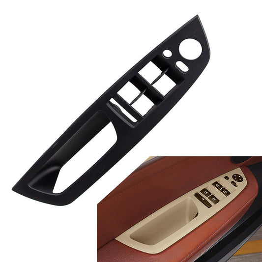 Front Inner Door Panel Handle Pull Trim Cover Fit for BMW X5 E70 X6 E71/72 LHD Black