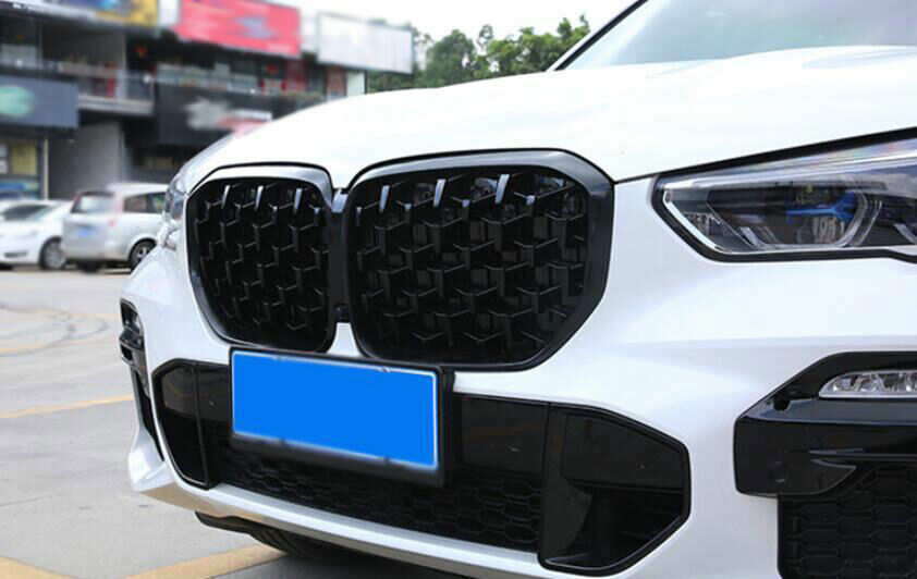 for BMW X1 F48 2016-19 ABS Black Gypsophila Front Upper Bumper Mesh Grill Grille