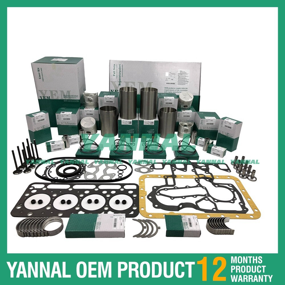 new V1903 rebuild overhaul kit with gaskets and bearings suitable for Kubota Exca