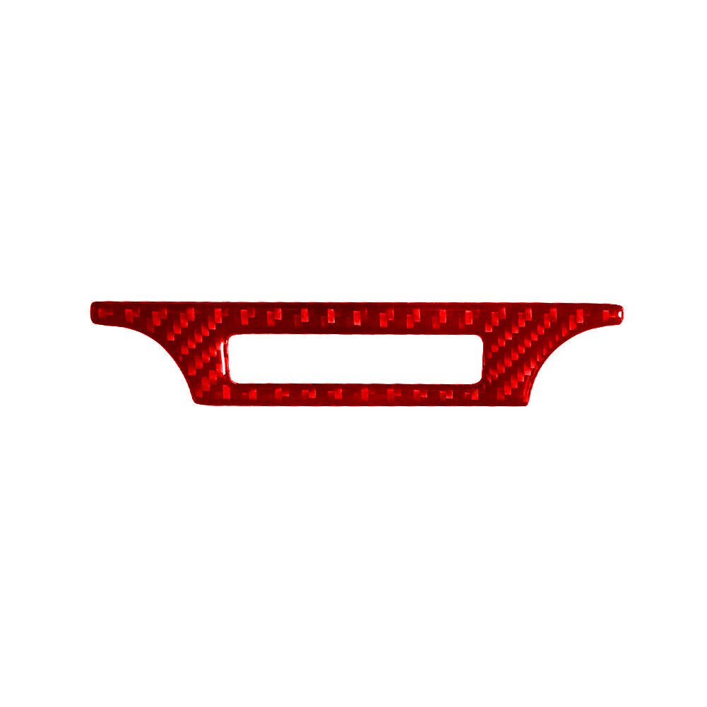 Red Carbon Fiber Climate Control LCD Frame Trim for Mitsubishi Outlander 2014-16