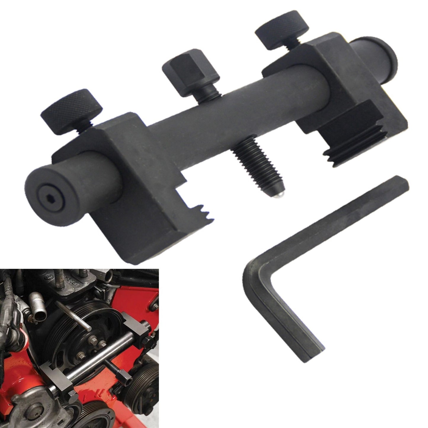 Professional puller for removing threaded pulleys and crankshafts - Adjustable