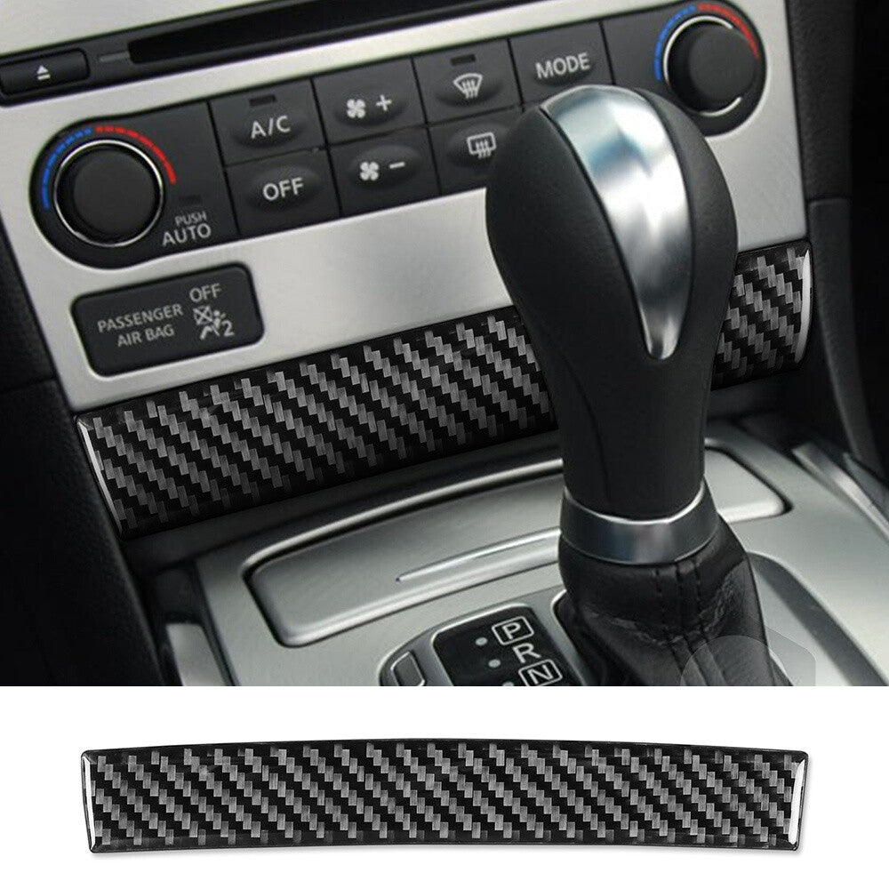Carbon Fiber Interior CD Panel Lower Strip Cover Trim for Infiniti G37 2010-2013
