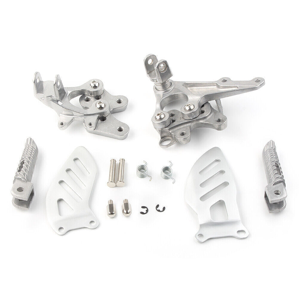 Fit for SUZUKI GSXR1000 2009-2011 Front Rider Foot Pegs Footrest Pedals Bracket Kit