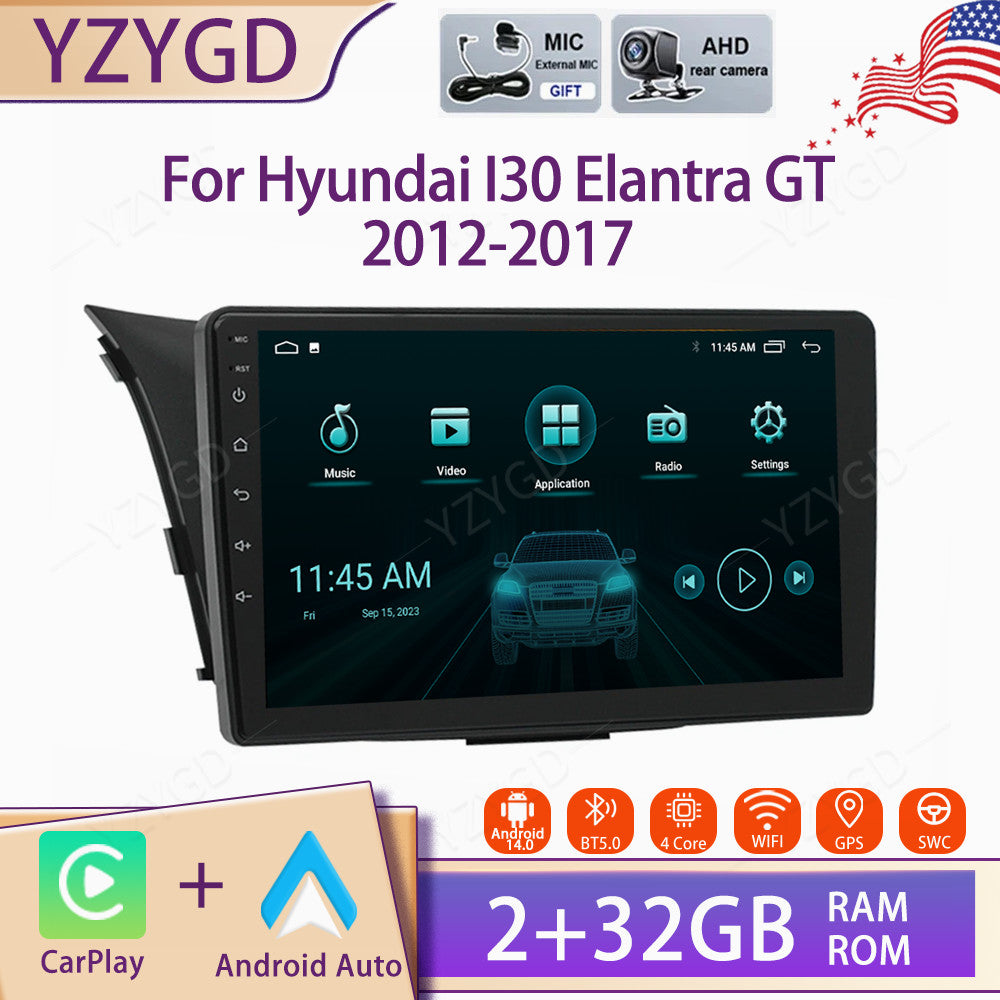 for Hyundai I30 for Elantra GT 2012-2017 Stereo CarPlay Car Radio Android GPS Screen