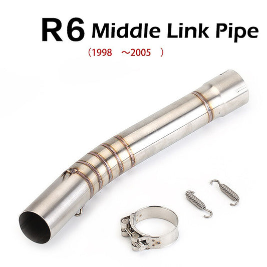 Exhaust Middle Link Pipe Adapter Connect Central Pipe for Yamaha YZF R6 1998-05