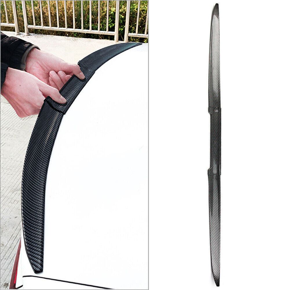 Carbon fiber rear wing lip, tailgate, trunk roof, and body trim cover - universal