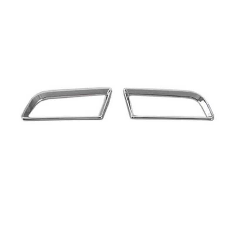 for Ford for Mustang 2015-2022 Silver Steel Left And Right Air Outlet Vent Trim 2PCS
