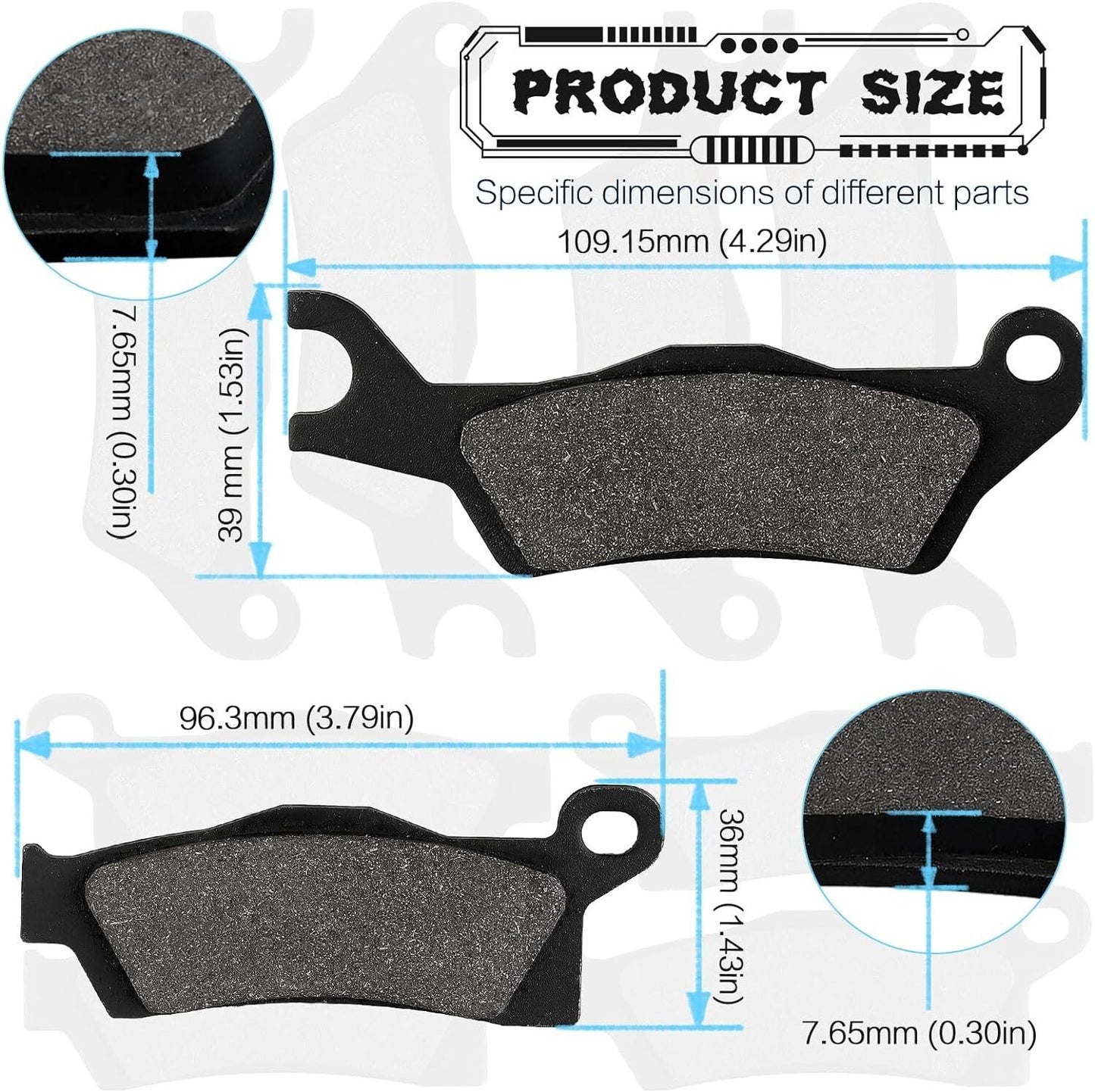 Brake Pads for Can-AM Outlander Max Renegade 1000 850 800 650 500 570 450 XMR