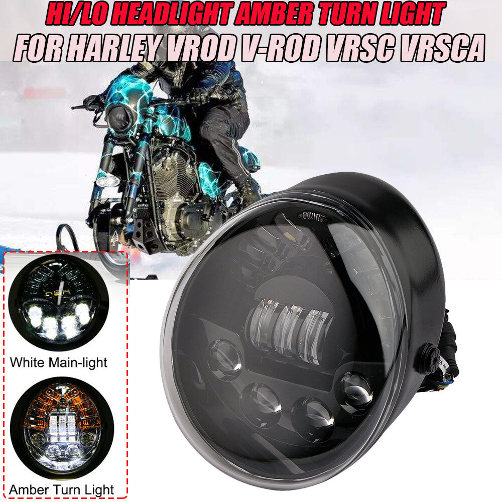 LED amber turn signal high/low headlights for Harley-Davidson VRSC Vrod V-ROD 02-17