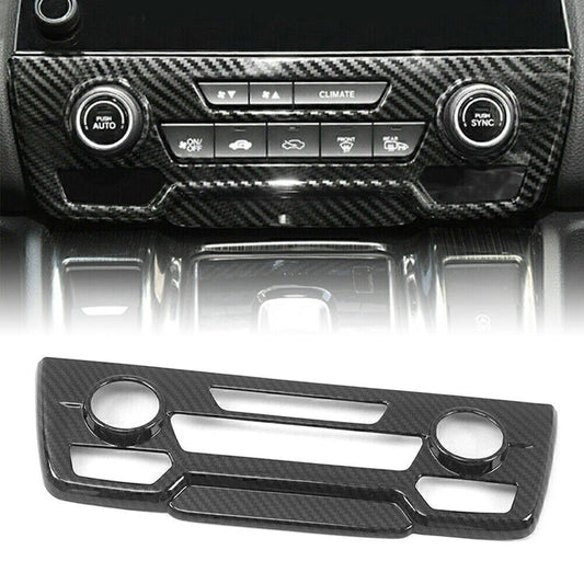 1x Carbon Fiber Style Center Console CD Panel Cover Trim for Honda CRV 2017-2020