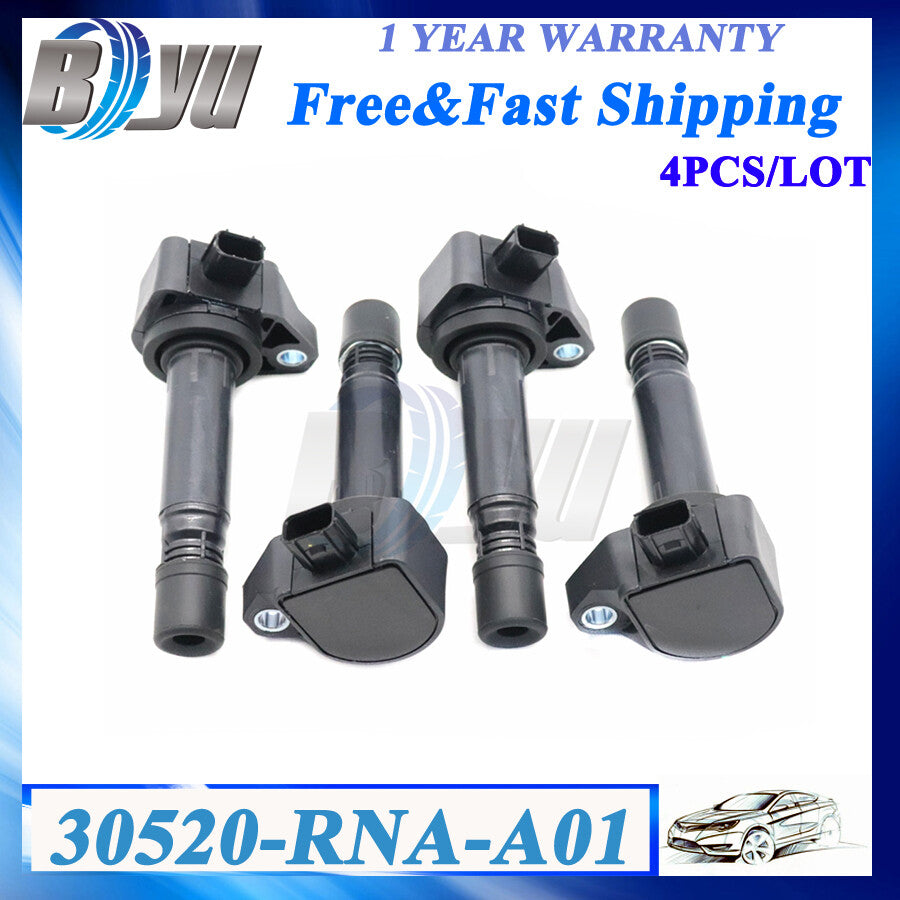 New 4pcs IGNITION COILS Fit For 2006 -2011 for HONDA for CIVIC 1.8L 30520-RNA-A01 UF582