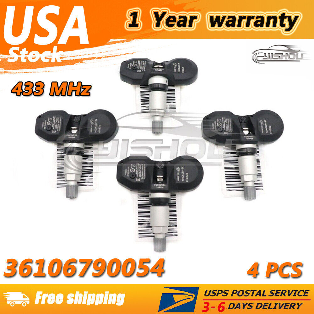 New Set 4pcs 36106790054 TIRE TPMS PRESSURE SENSOR Fits for BMW for Mini 433MHz US