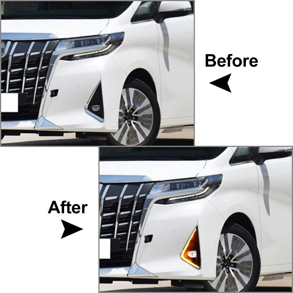 Fog Lamp Daytime Running Light DRL With W/Y/ Ice Blue Light for Toyota Alphard